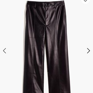 Madewell Emmett Wide-Leg Pants in Vegan Leather